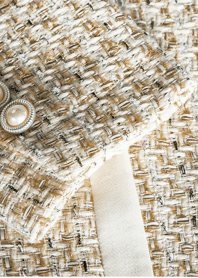 CONTRAST TRIM TWEED JACKET&SKIRT - Vera Lumina