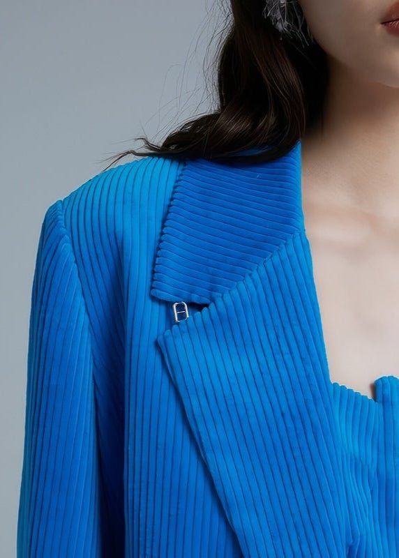 corduroy blue blazer jacket - Vera Lumina