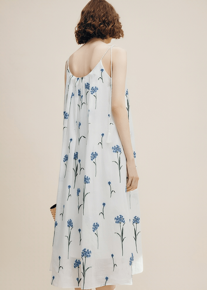 CORNFLOWER BOTANICAL SLIP DRESS - Vera Lumina