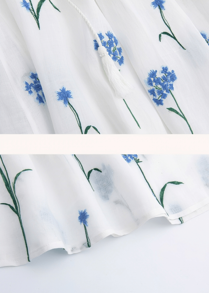 CORNFLOWER BOTANICAL SLIP DRESS - Vera Lumina