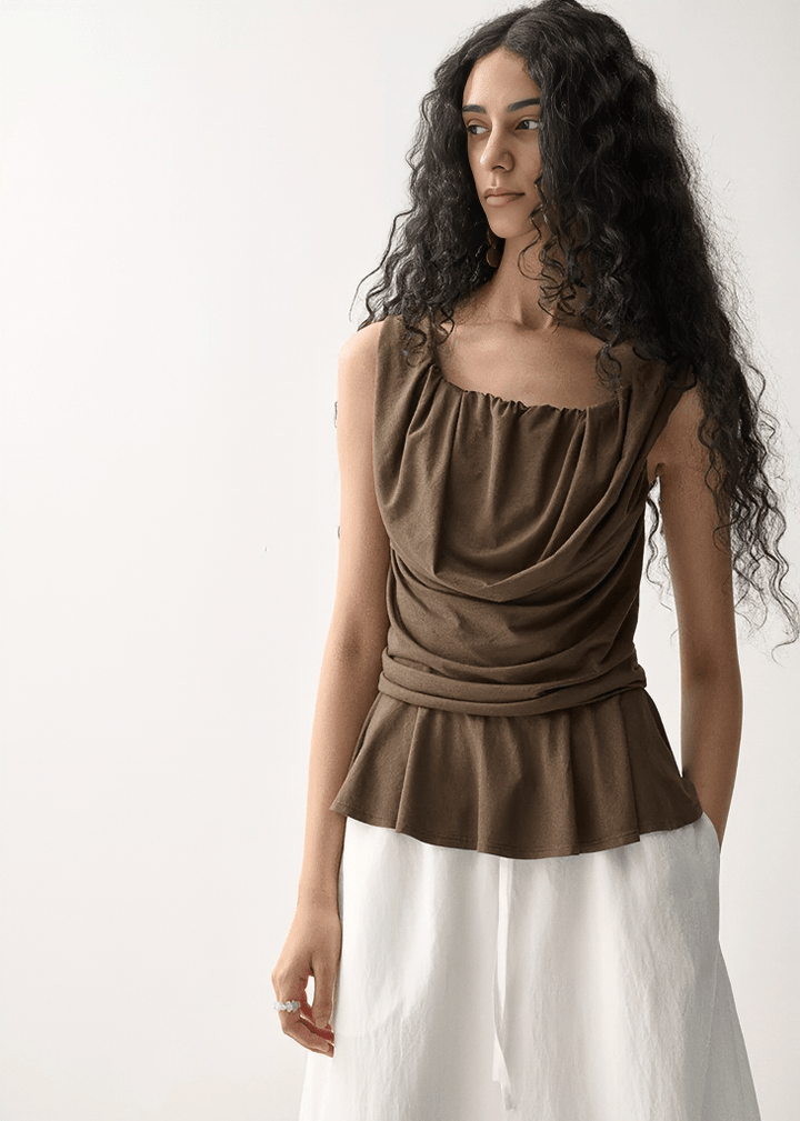 CORSAGE DRAPE CAMISOLE - Vera Lumina