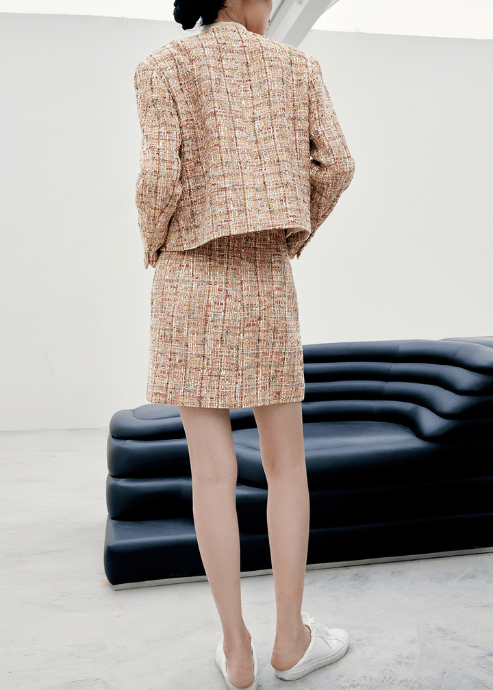 COUTURE TWEED CROPPED JACKET - Vera Lumina