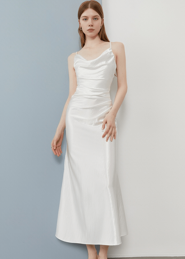 COWL NECK SLIP MAXI DRESS - Vera Lumina