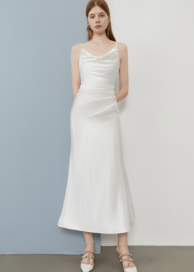 COWL NECK SLIP MAXI DRESS - Vera Lumina