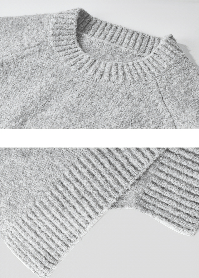 CREW NECK RELAXED FIT KNIT SWEATER - Vera Lumina