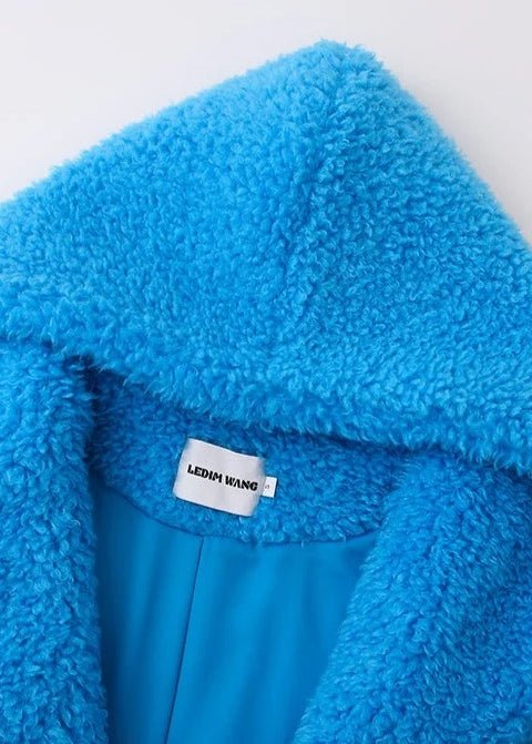 croped faux fuzz coat - Vera Lumina