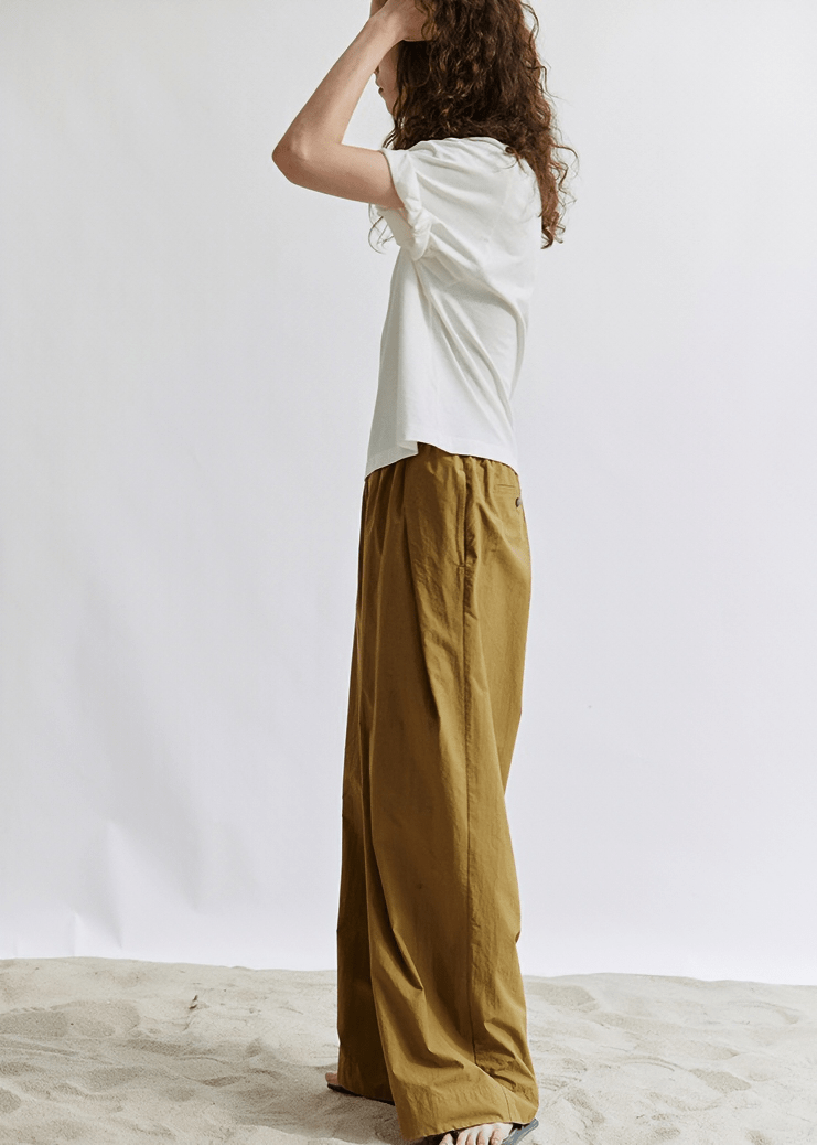 CROSSOVER PLEATED WIDE LEG PANTS - Vera Lumina