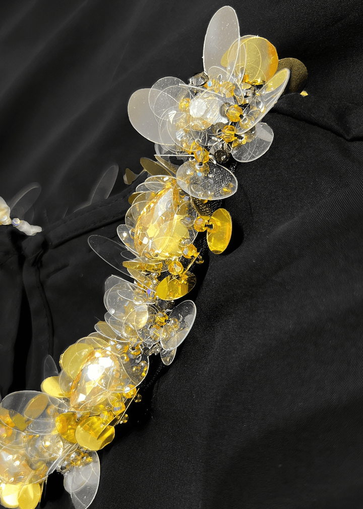 CRYSTAL COLLAR EMBELLISHED SHIRT - Vera Lumina