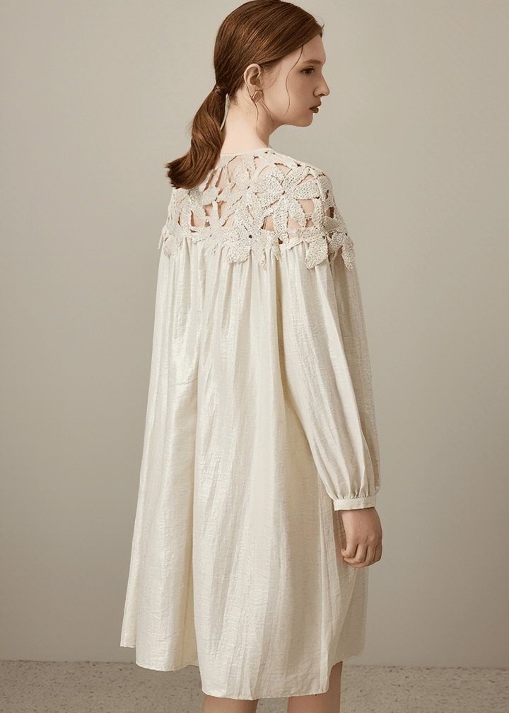CUTWORK LACE EMPIRE DRESS - Vera Lumina