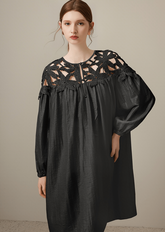 CUTWORK LACE EMPIRE DRESS - Vera Lumina