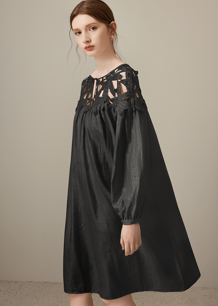 CUTWORK LACE EMPIRE DRESS - Vera Lumina
