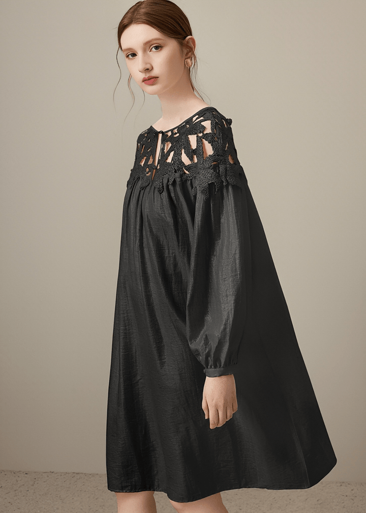 CUTWORK LACE EMPIRE DRESS - Vera Lumina