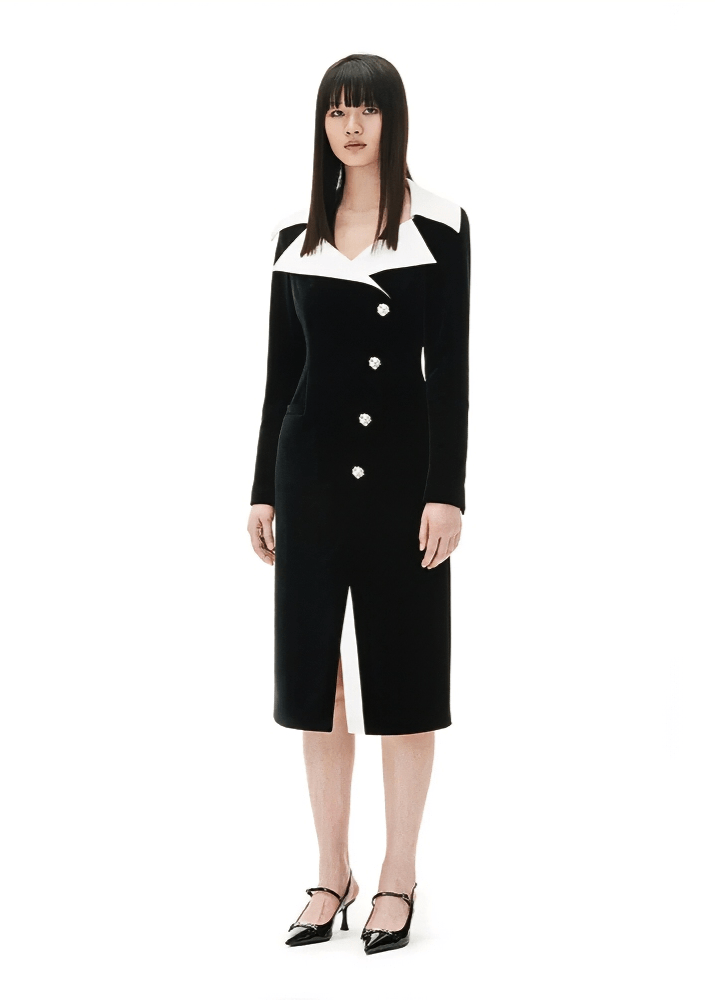 dark night velvet dress - Vera Lumina