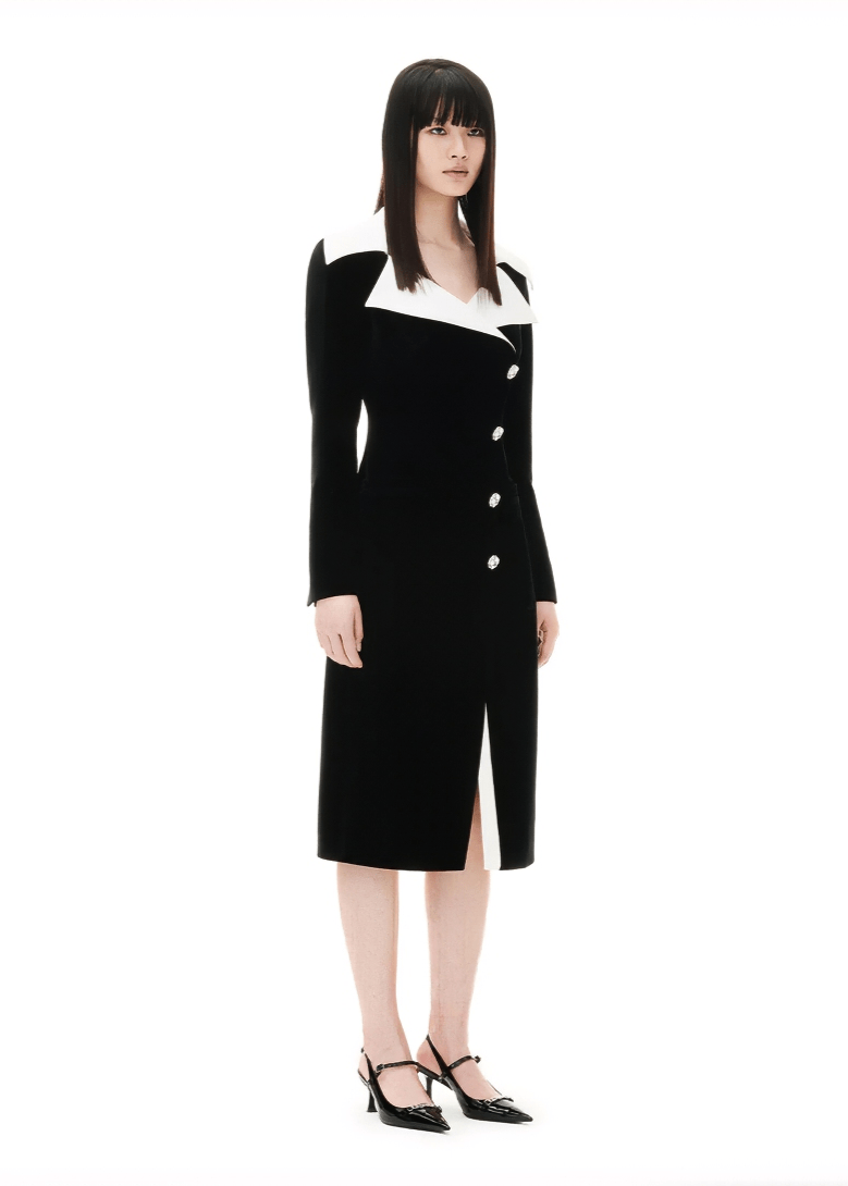 dark night velvet dress - Vera Lumina