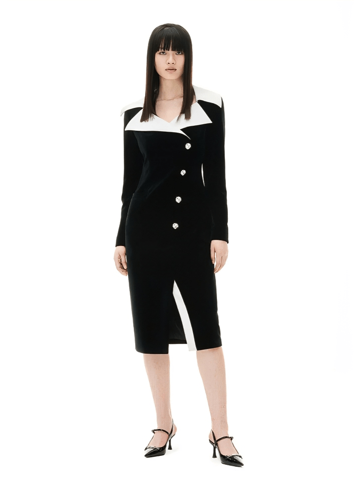 dark night velvet dress - Vera Lumina