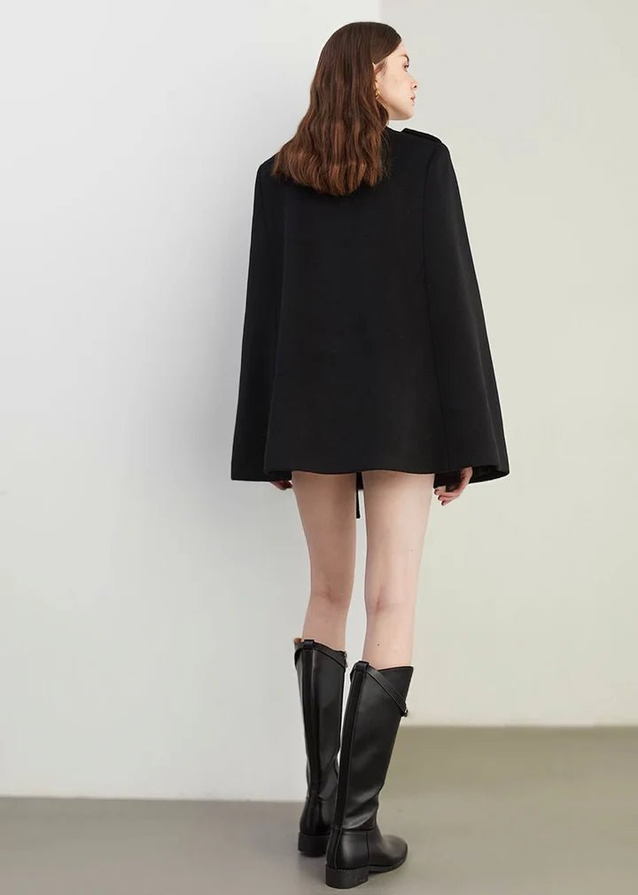 Double Button Cape Coat - Vera Lumina