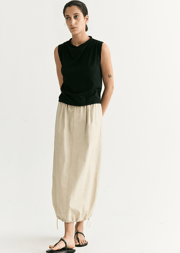 DRAWSTRING HEM BALLOON SKIRT - Vera Lumina