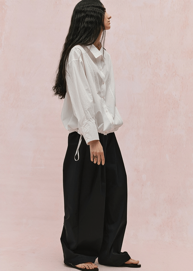DRAWSTRING HEM UTILITY SHIRT - Vera Lumina