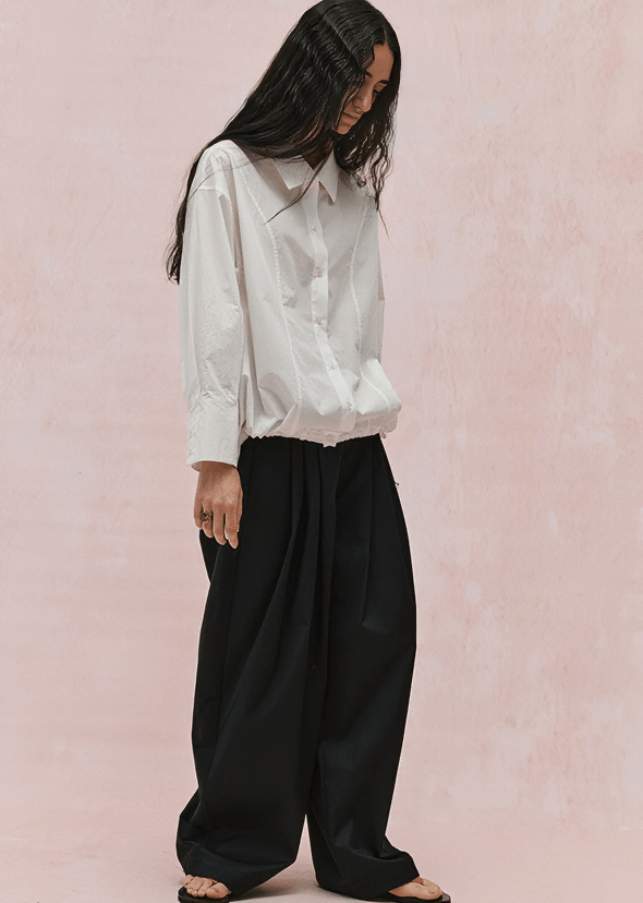 DRAWSTRING HEM UTILITY SHIRT - Vera Lumina