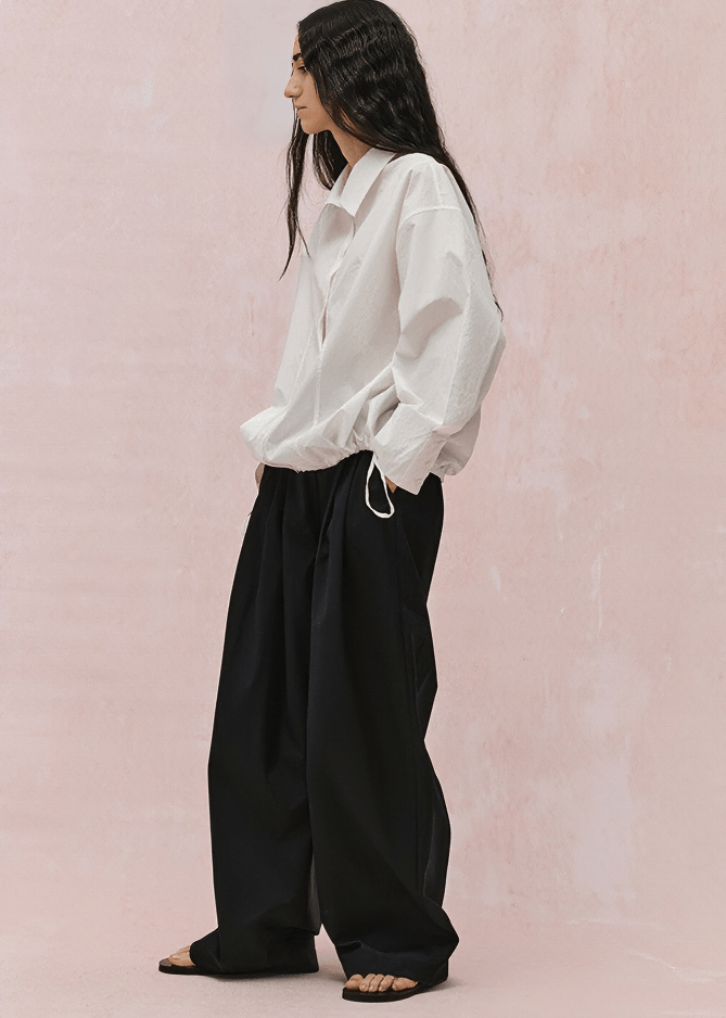DRAWSTRING HEM UTILITY SHIRT - Vera Lumina
