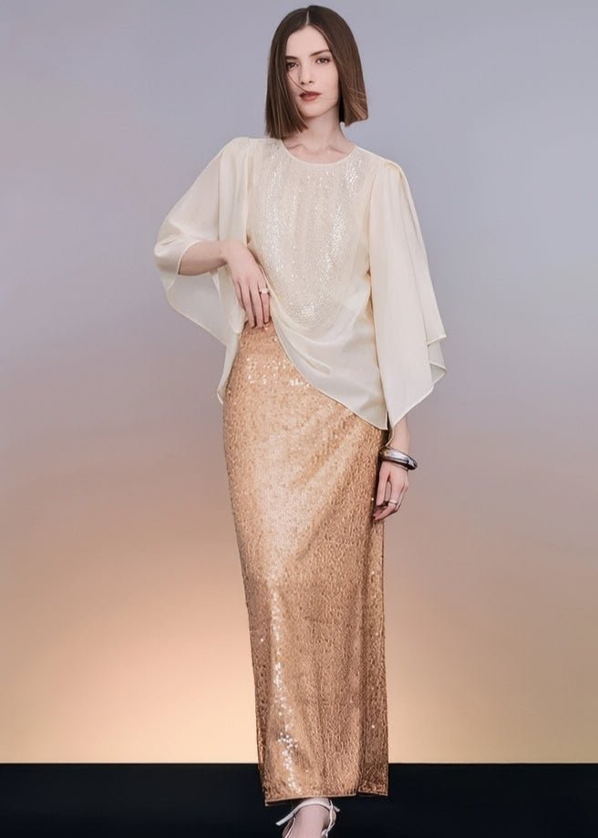 Elegant gold beaded & tops - Vera Lumina