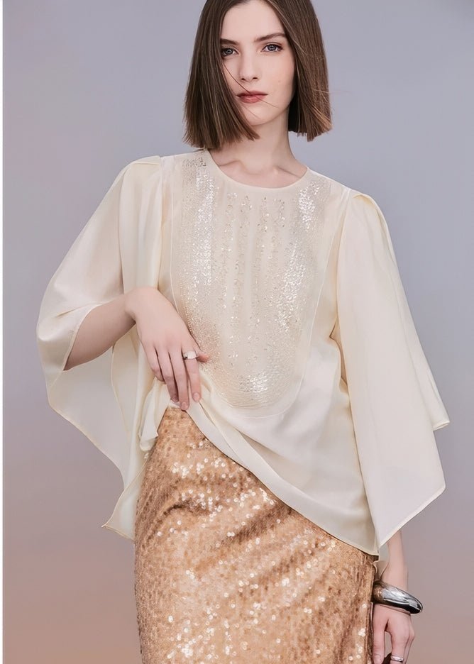 Elegant gold beaded & tops - Vera Lumina