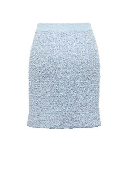 elegant pastel wool fragrance knit skirt & cardigan - Vera Lumina