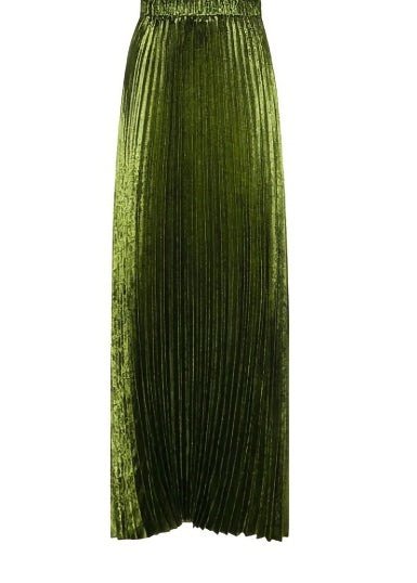 Emerald Green pressed pleated skirt & tops - Vera Lumina