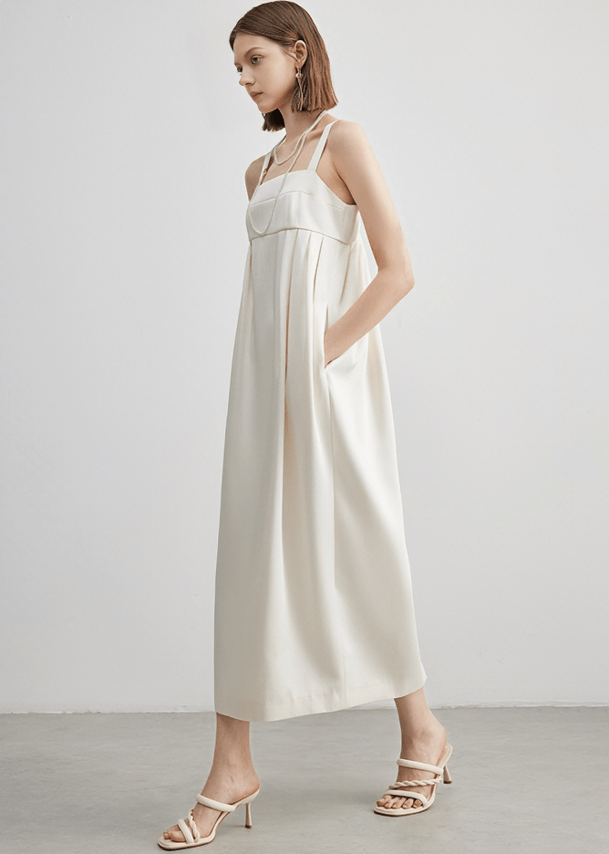 EMPIRE WAIST BUSTIER MIDI DRESS - Vera Lumina