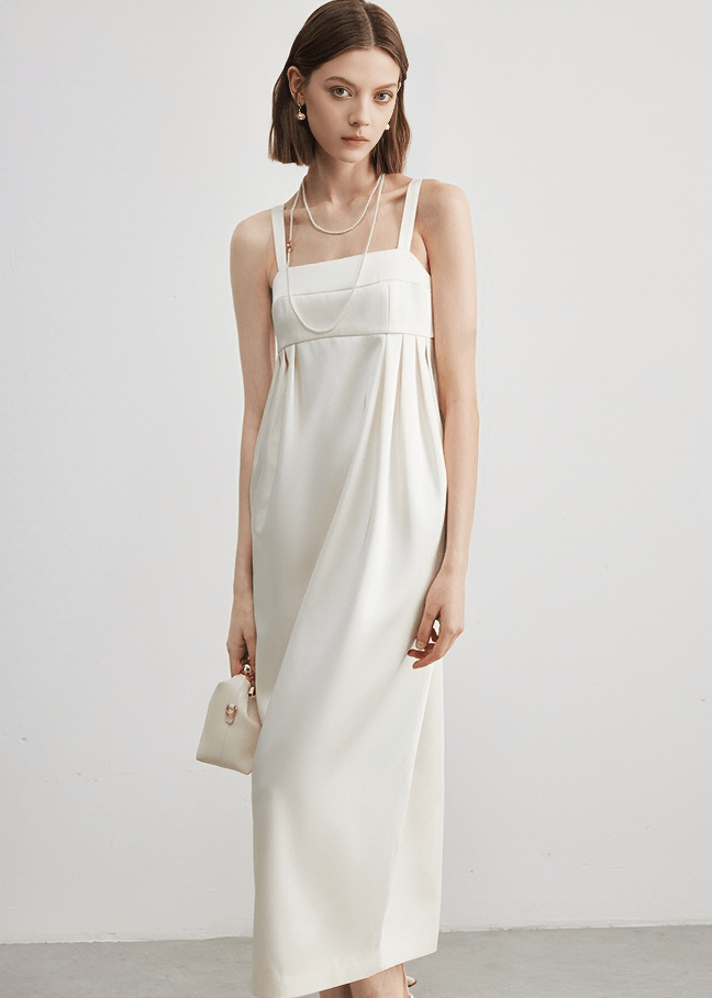 EMPIRE WAIST BUSTIER MIDI DRESS - Vera Lumina