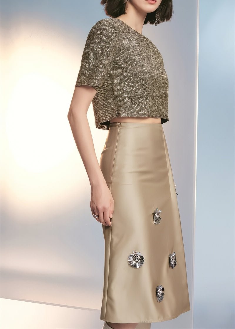 encrusted floral skirt - Vera Lumina