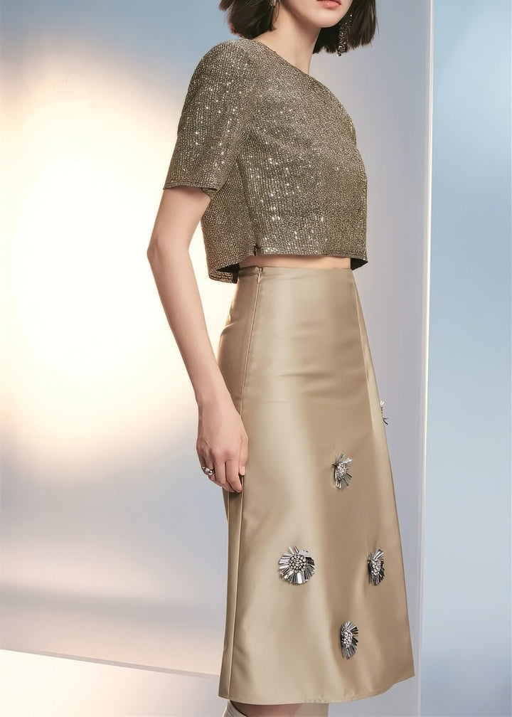 encrusted floral skirt - Vera Lumina