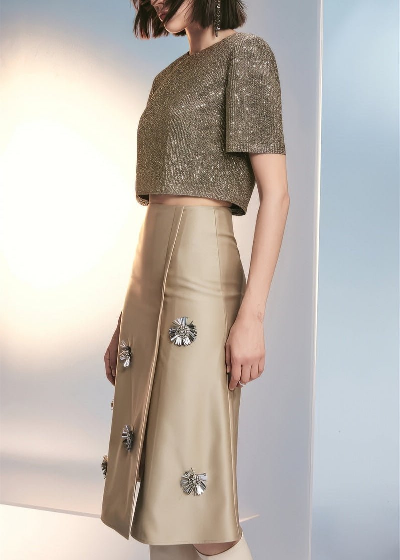 encrusted floral skirt - Vera Lumina