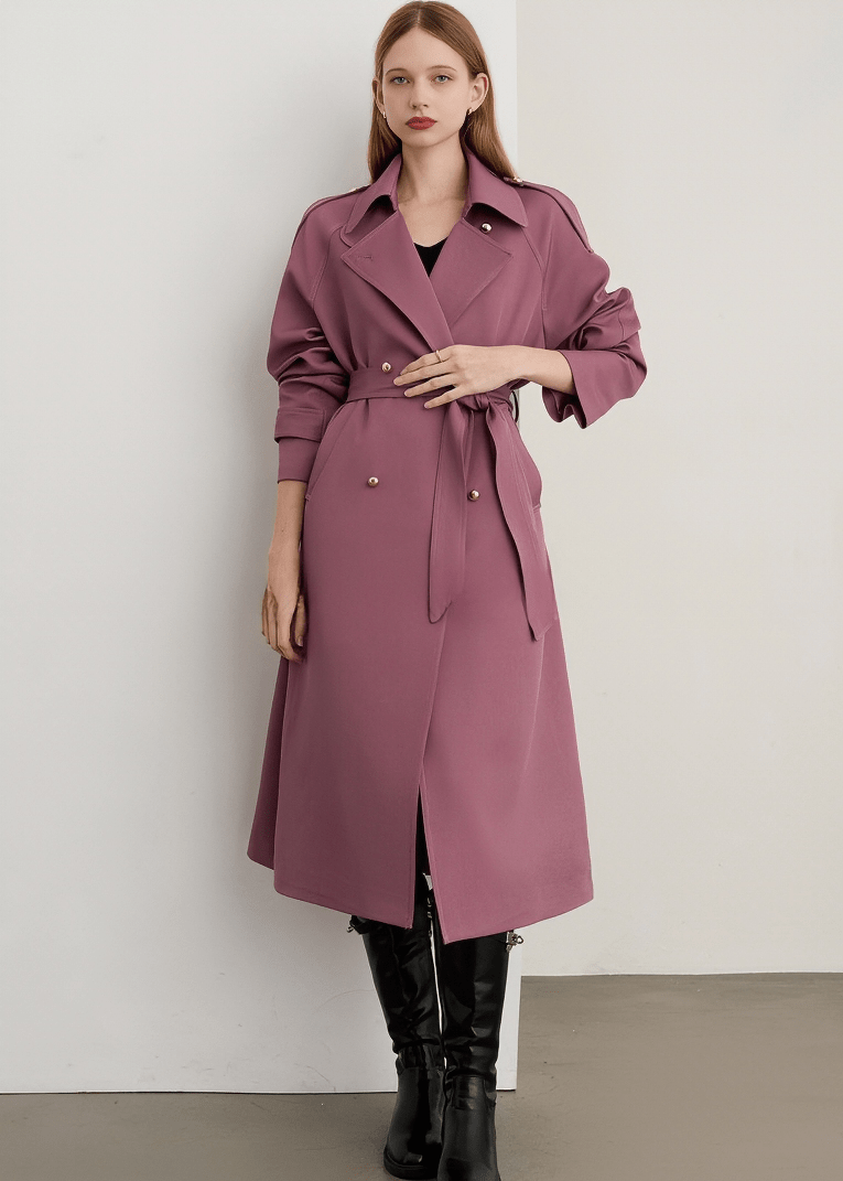 EPAULETTE SHOULDER BELTED TRENCH - Vera Lumina