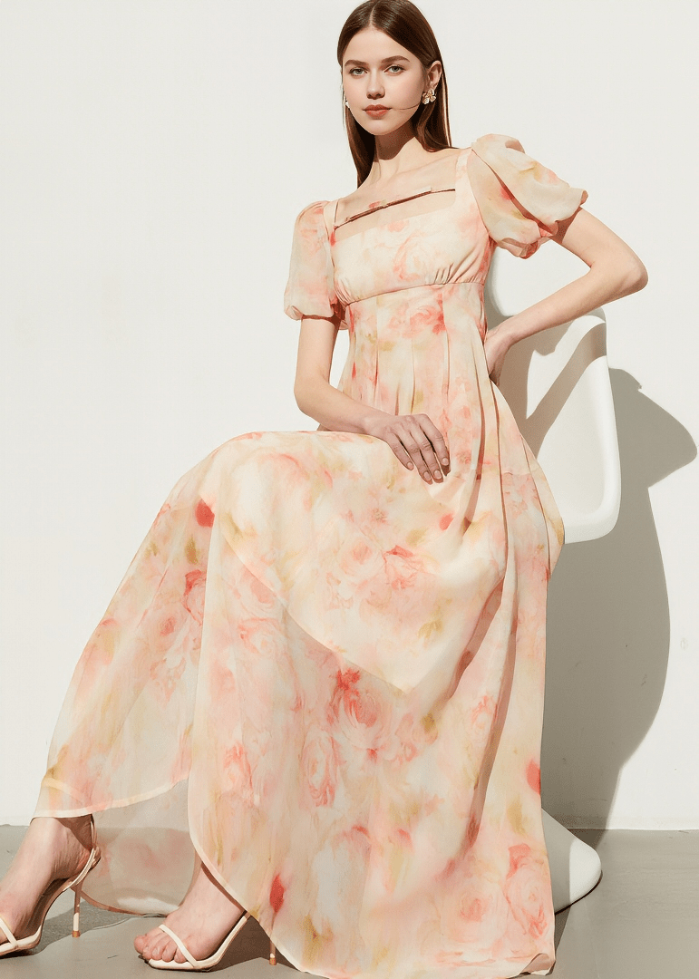ETHEREAL BLOOM OFF - SHOULDER DRESS - Vera Lumina