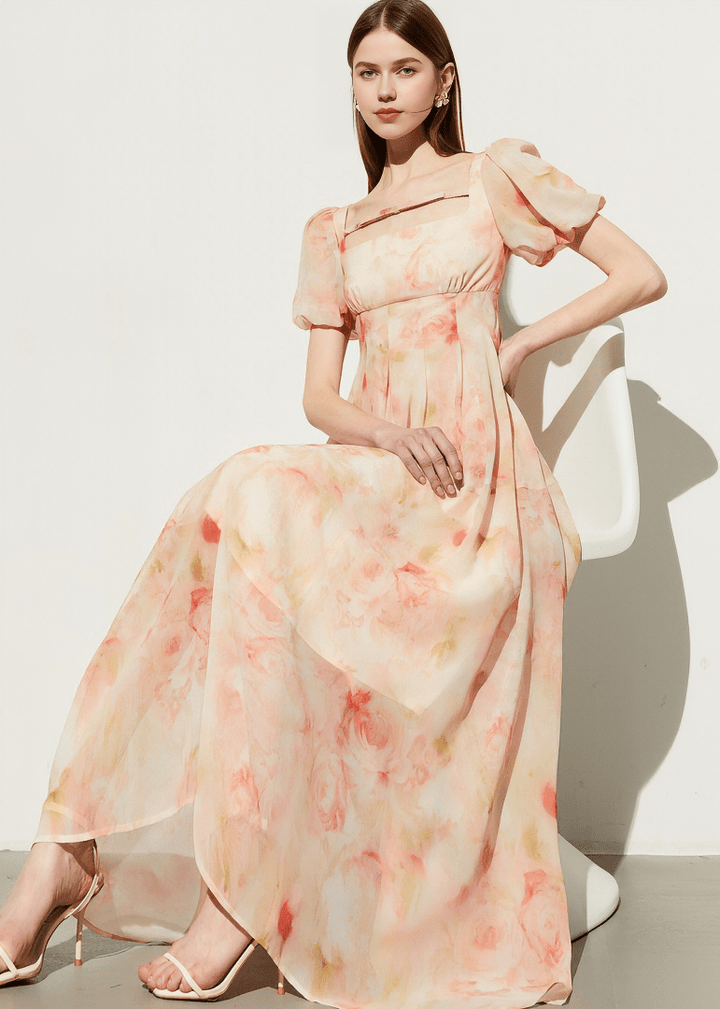 ETHEREAL BLOOM OFF - SHOULDER DRESS - Vera Lumina