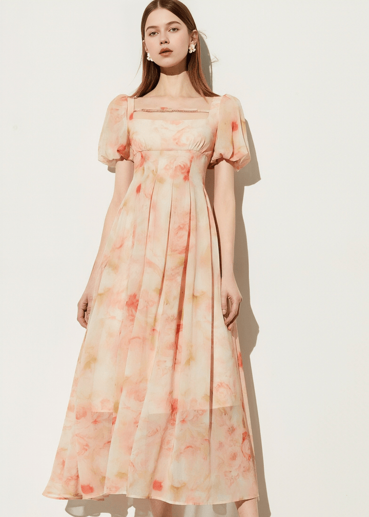ETHEREAL BLOOM OFF - SHOULDER DRESS - Vera Lumina
