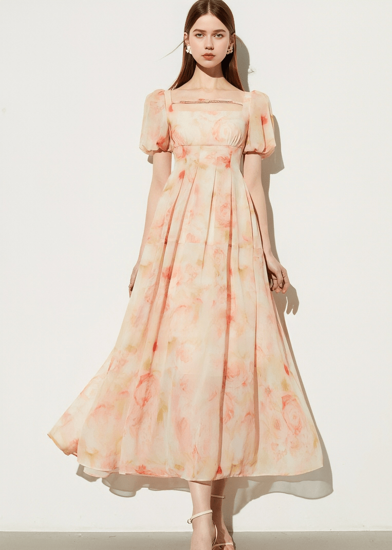 ETHEREAL BLOOM OFF - SHOULDER DRESS - Vera Lumina