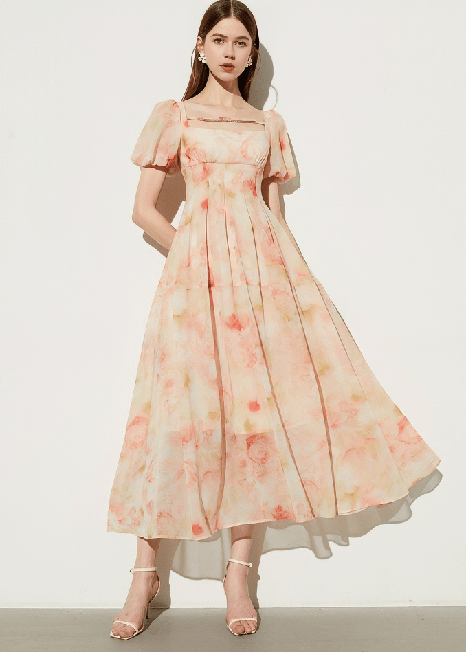 ETHEREAL BLOOM OFF - SHOULDER DRESS - Vera Lumina