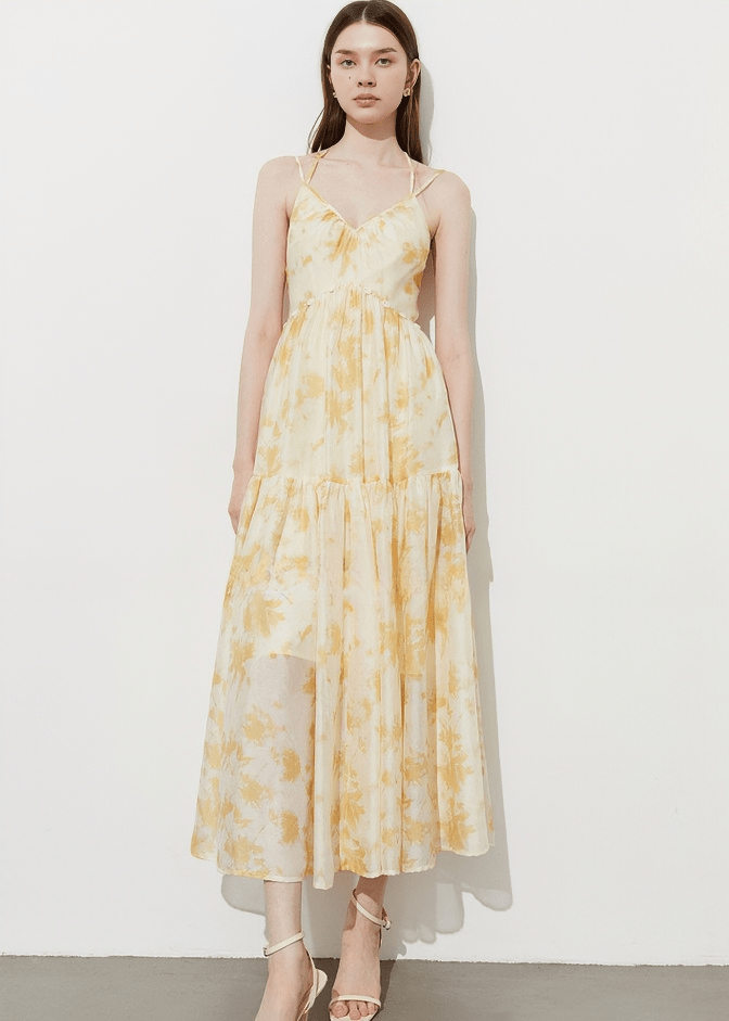 ETHEREAL BLOOM TIERED DRESS - Vera Lumina
