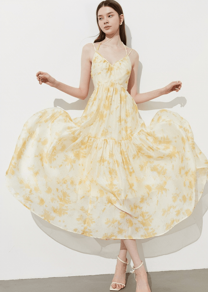 ETHEREAL BLOOM TIERED DRESS - Vera Lumina