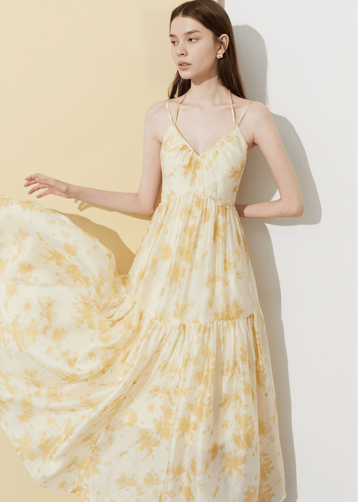 ETHEREAL BLOOM TIERED DRESS - Vera Lumina