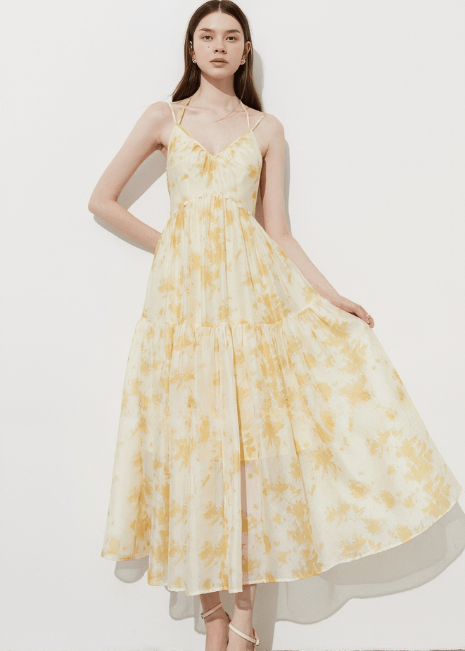 ETHEREAL BLOOM TIERED DRESS - Vera Lumina