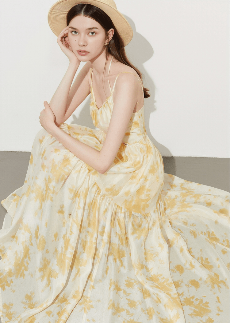 ETHEREAL BLOOM TIERED DRESS - Vera Lumina