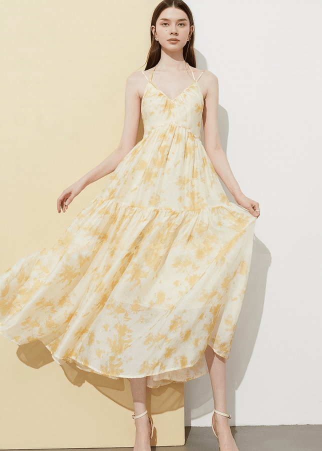 ETHEREAL BLOOM TIERED DRESS - Vera Lumina