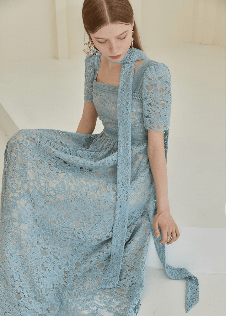 ETHEREAL MESH CUTOUT MAXI DRESS - Vera Lumina