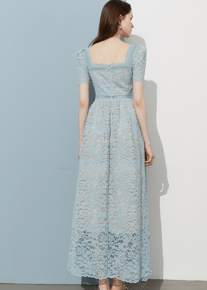ETHEREAL MESH CUTOUT MAXI DRESS - Vera Lumina