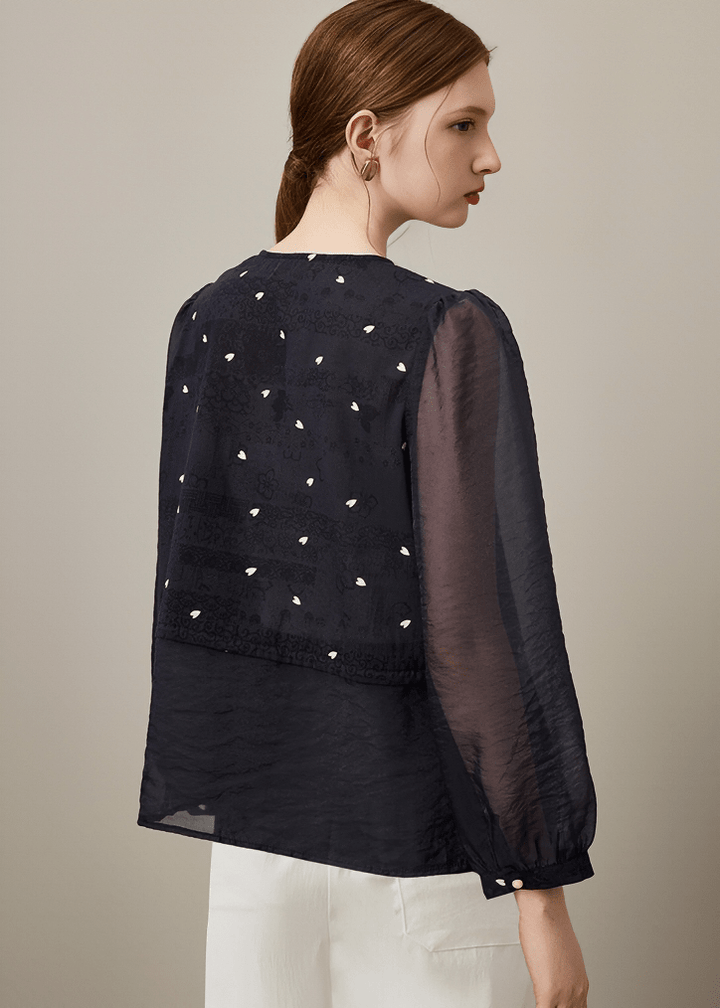 ETHEREAL PETAL SCATTERED BLOUSE - Vera Lumina