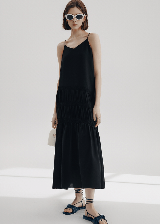 ETHEREAL TIER SLIP DRESS - Vera Lumina