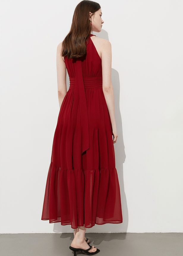 ETHEREAL TIERED HALTER MAXI DRESS - Vera Lumina